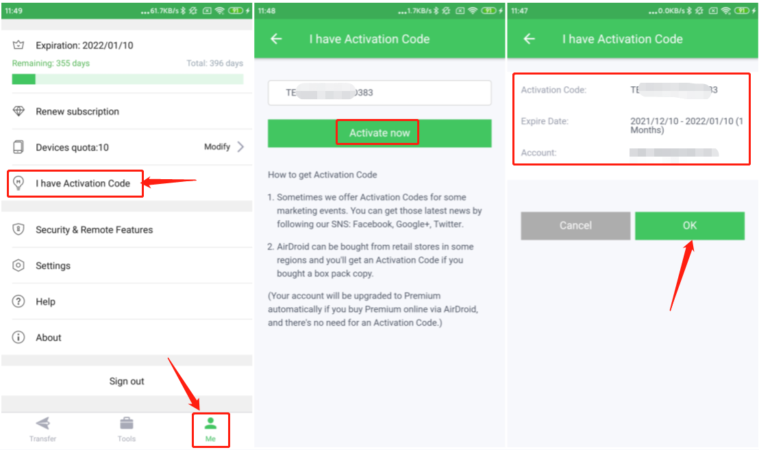 airdroid premium activation code