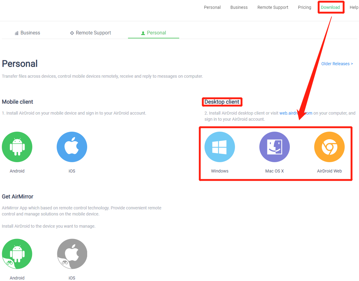 Visão geral do Cliente Desktop AirDroid_Personal.png