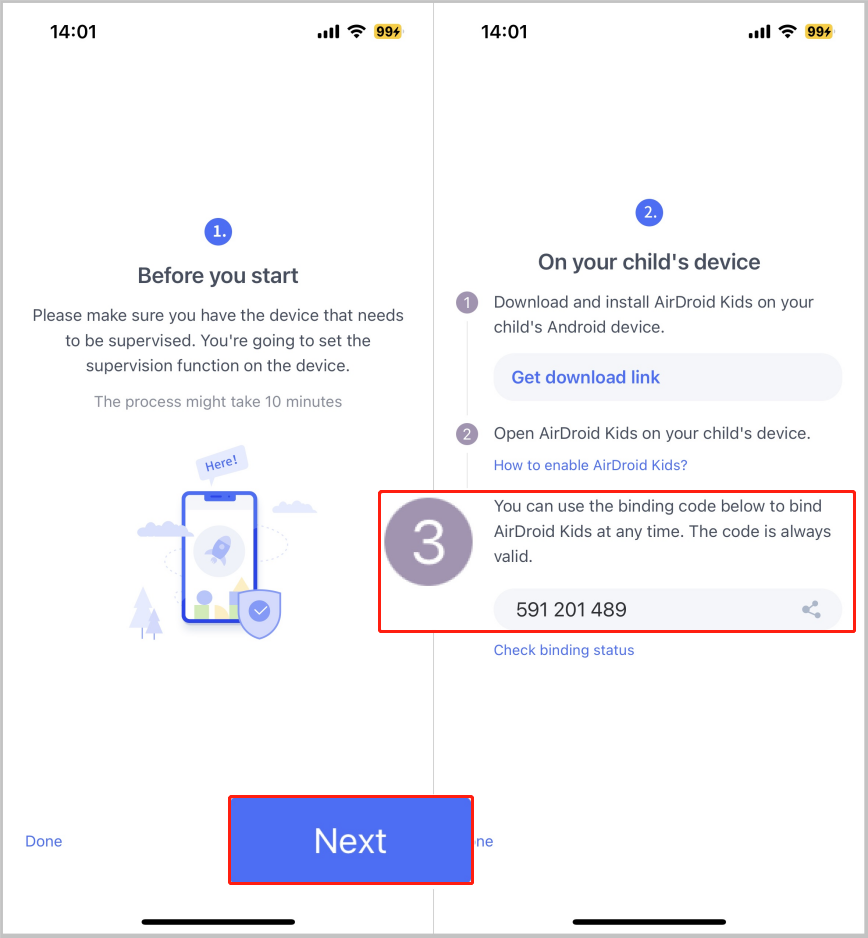 How to Find the Bind Code when Using AirDroid Parental Control 