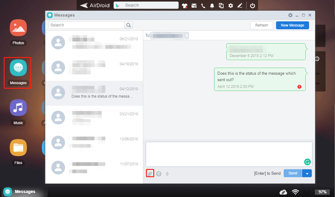 airdroid mms