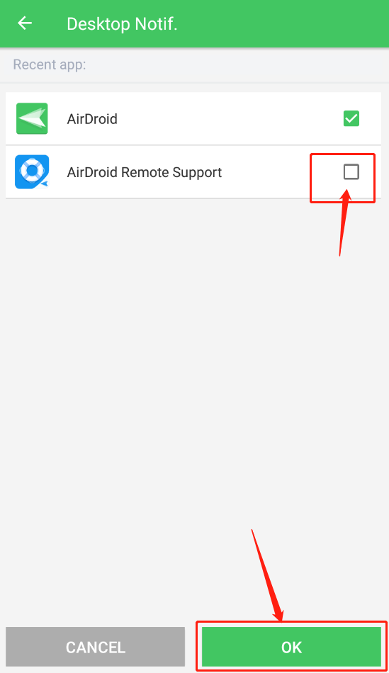 disable airdroid desktop from updates