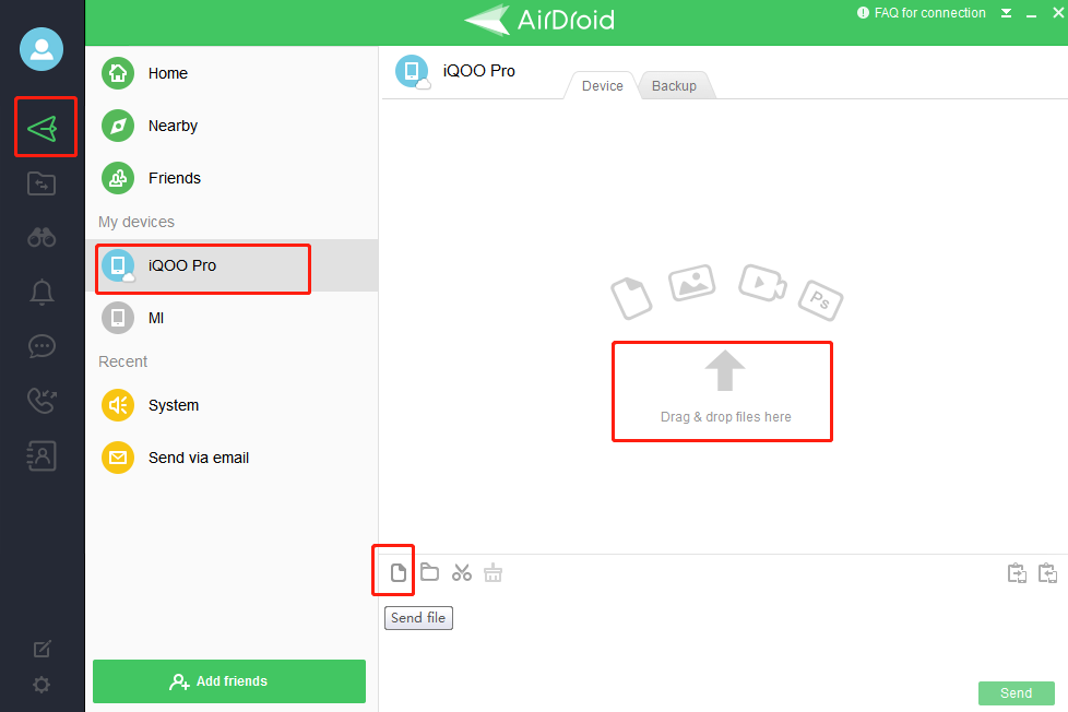 airdroid desktop view files on phoen