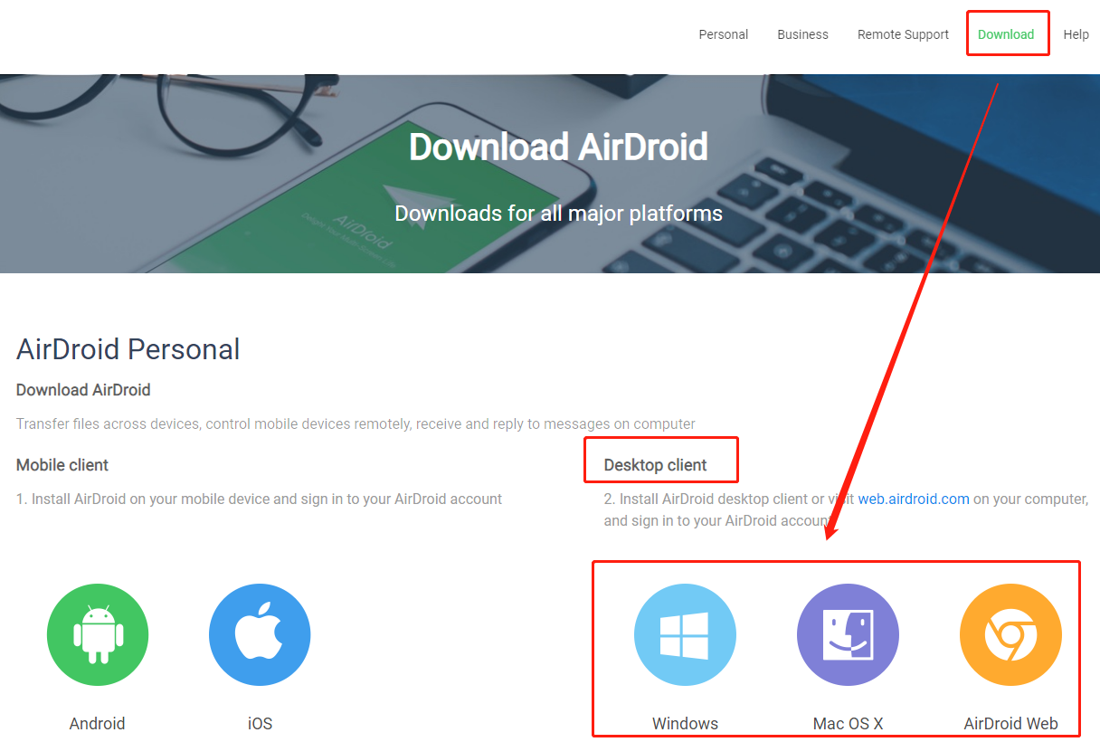 add new device airdroid