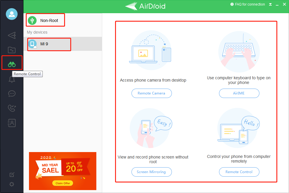 airdroid desktop or web