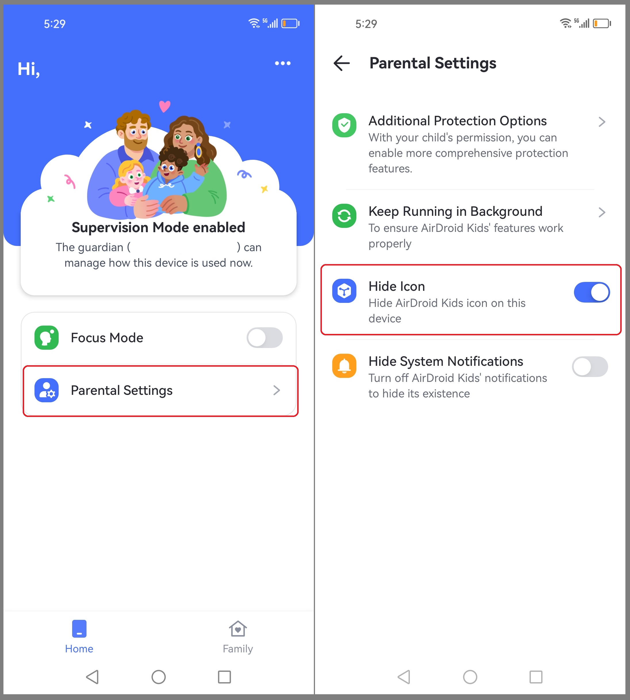 es-1-Cómo ocultar el icono de AirDroid Kids.jpg