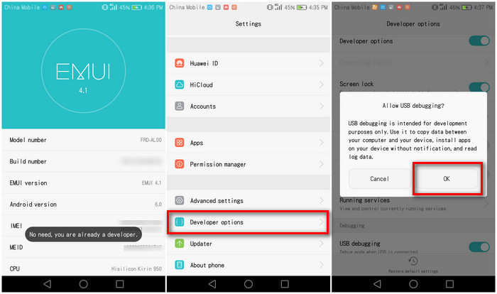 Dingy liter dobbeltlag How to Enable USB debugging on Huawei? – AirDroid Support Center